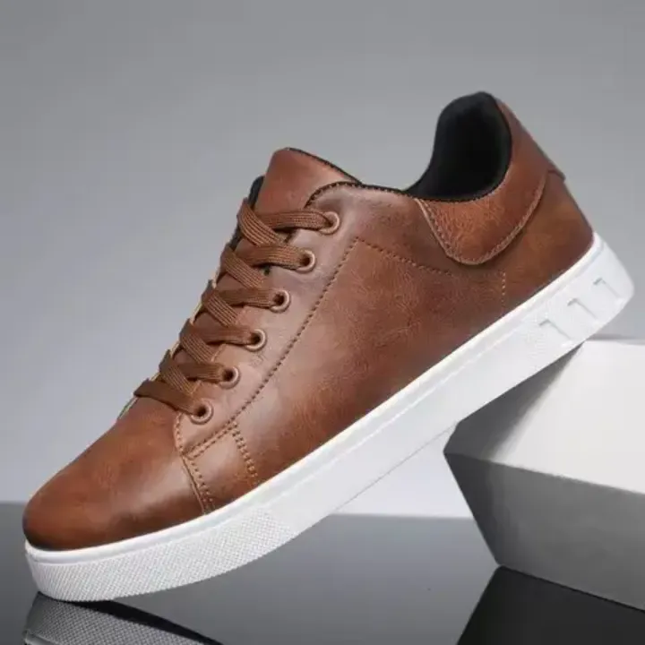 Chaussures Homme en Cuir Décontractées – Confort Premium, Style Élégant à Lacets – Marron ou Noir
