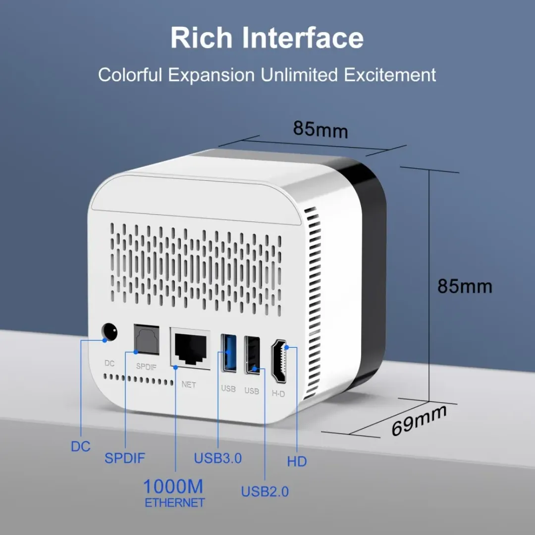 H96 Max H728 – Box TV Android avec Horloge Digitale