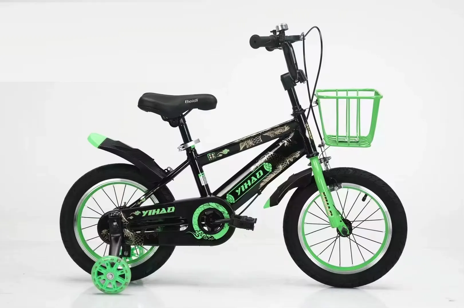 Vélo Enfant Unisexe YIHAD – 12 à 20 Pouces avec Panier Avant et Roues Stabilisatrices