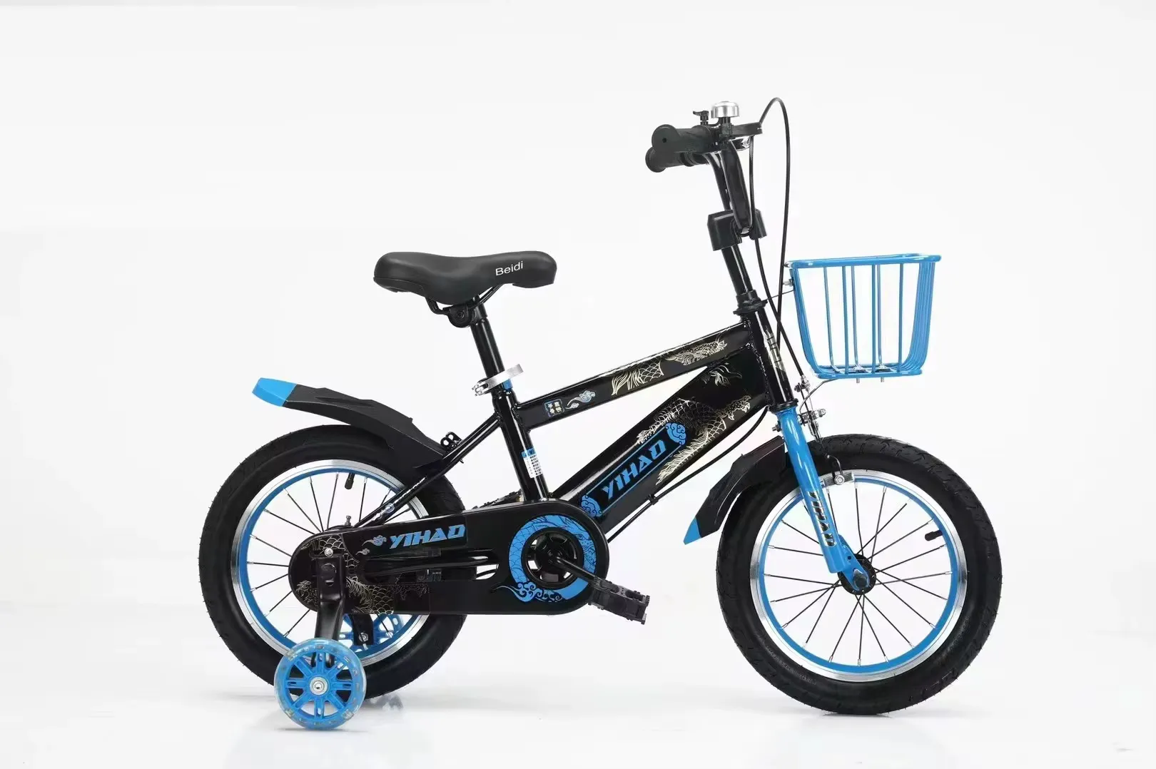 Vélo Enfant Unisexe YIHAD – 12 à 20 Pouces avec Panier Avant et Roues Stabilisatrices