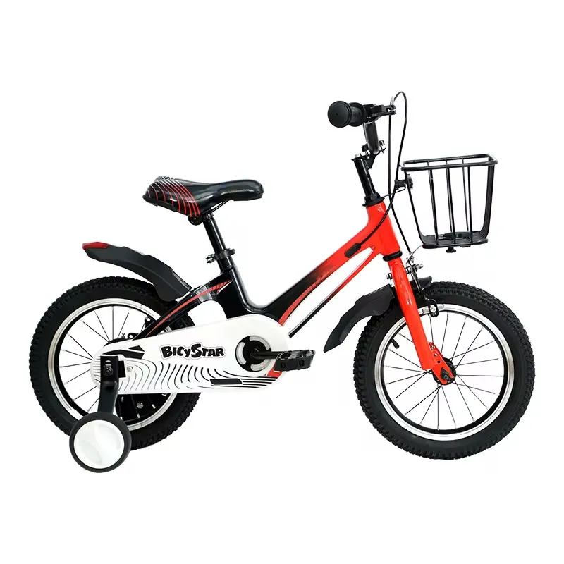 Vélo Enfant BICYSTAR – Cadre en Alliage de Magnésium, 12 à 20 Pouces, Panier Avant