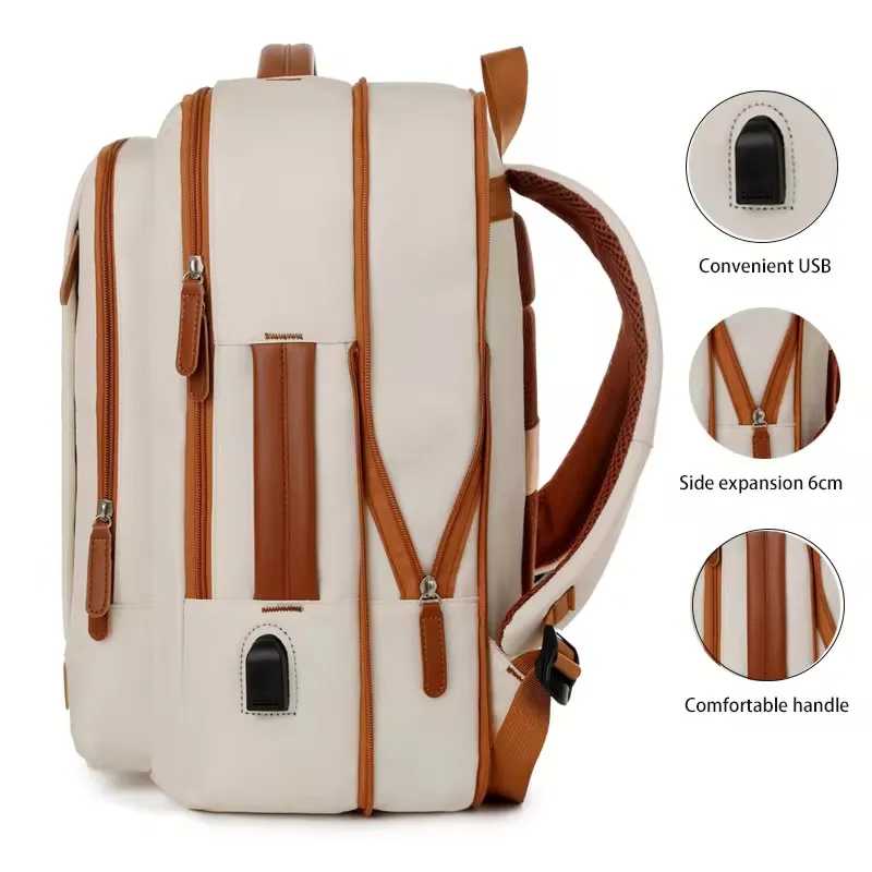 Sac à Dos pour Ordinateur Portable – Étanche, USB Intégré, Unisexe, Design Élégant et Personnalisable