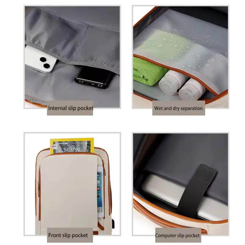 Sac à Dos pour Ordinateur Portable – Étanche, USB Intégré, Unisexe, Design Élégant et Personnalisable