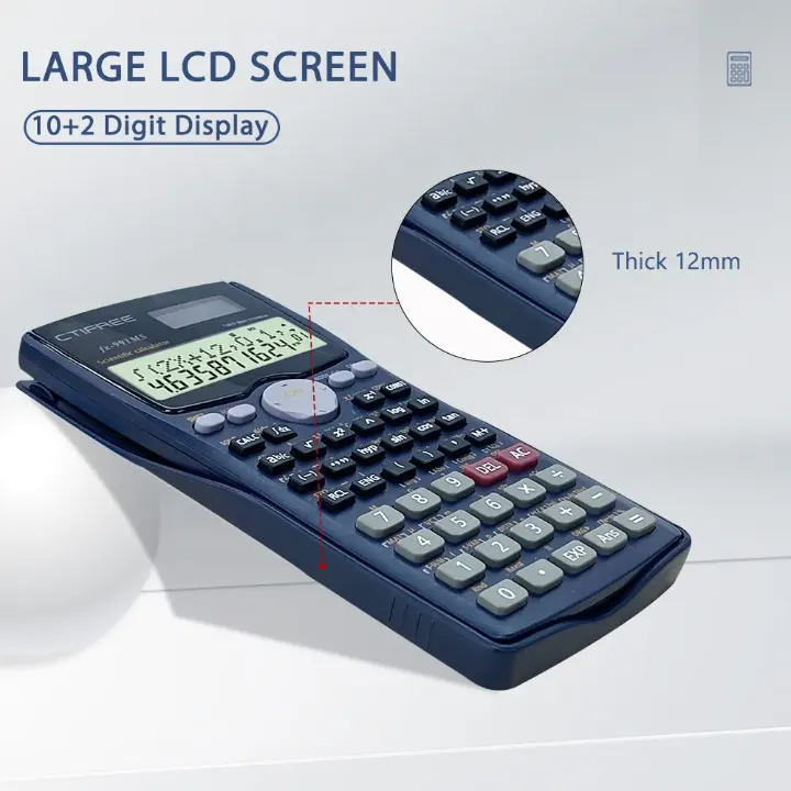 Calculatrice Scientifique FX-991MS – 401 Fonctions, Solaire & Pile, Idéale pour Étudiants et Ingénieurs