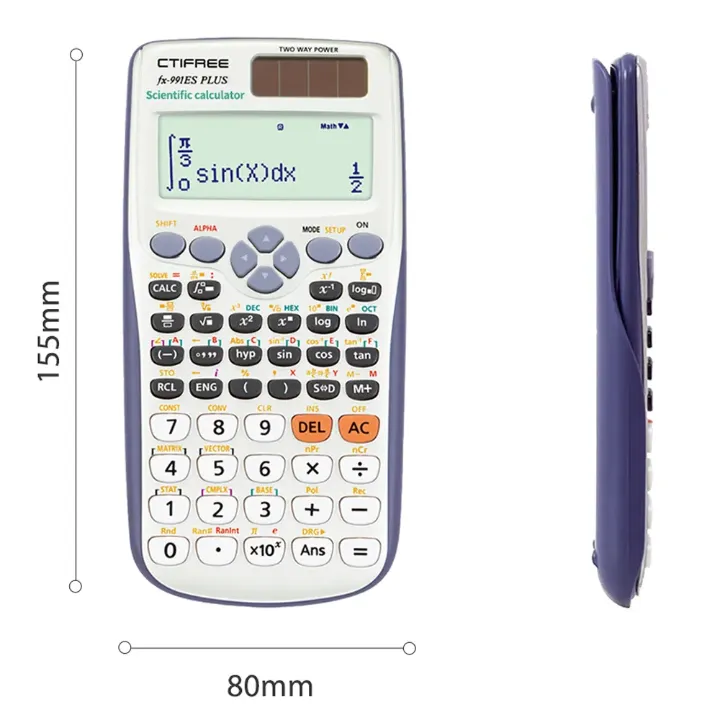Calculatrice Scientifique CTIFREE fx-991ES PLUS – 417 Fonctions, Affichage 4 Lignes, Design Pliable