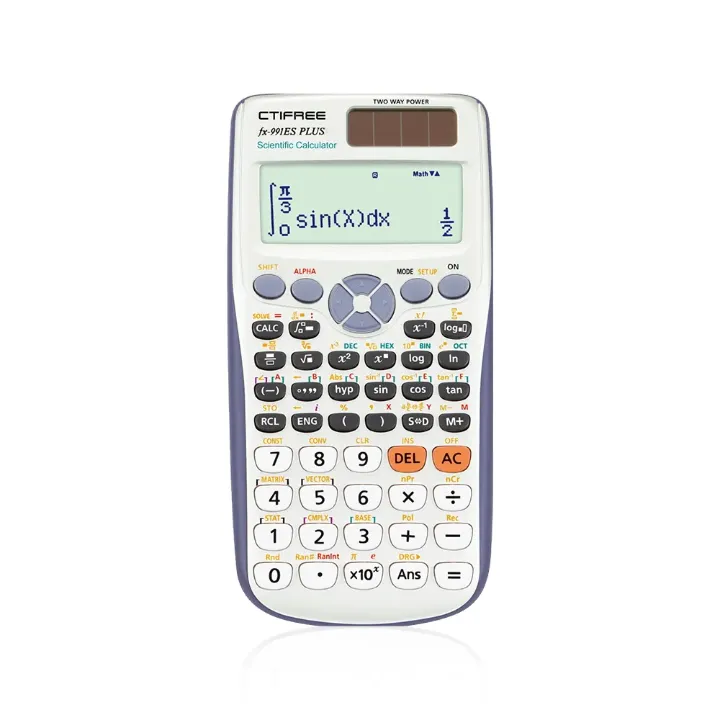 Calculatrice Scientifique CTIFREE fx-991ES PLUS – 417 Fonctions, Affichage 4 Lignes, Design Pliable