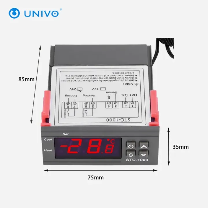 Contrôleur de température numérique STC-1000 – Thermostat avec sonde NTC