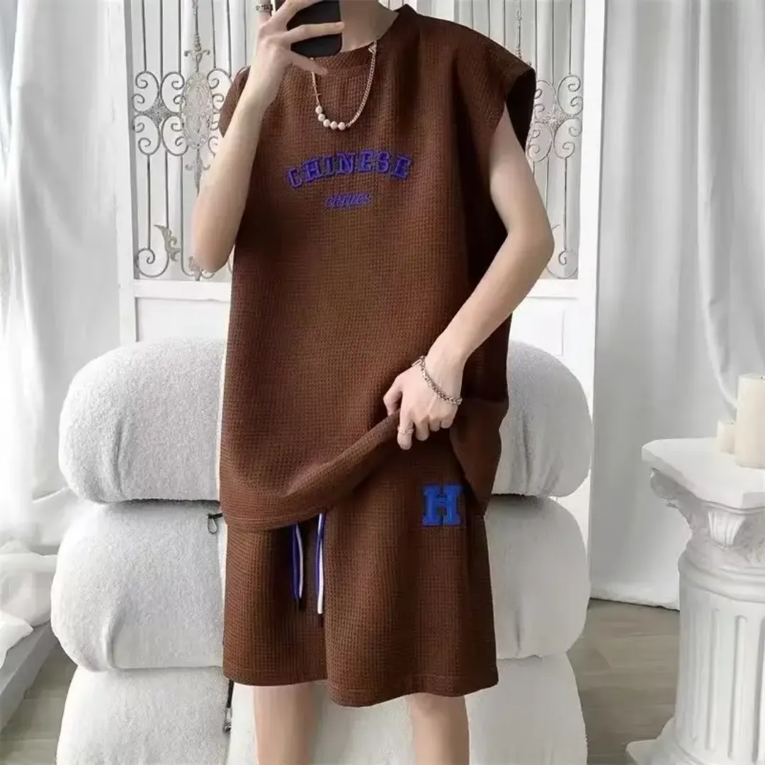 Ensemble décontracté sans manches blanc "Chinese H"