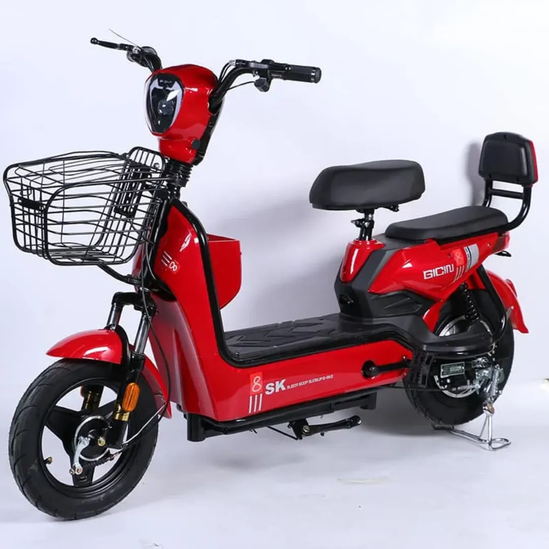 Scooter Électrique 48V 350W/500W – Cyclomoteur Urbain 14 Pouces avec Batterie au Plomb 12Ah, Double Frein à Tambour et Écran LCD
