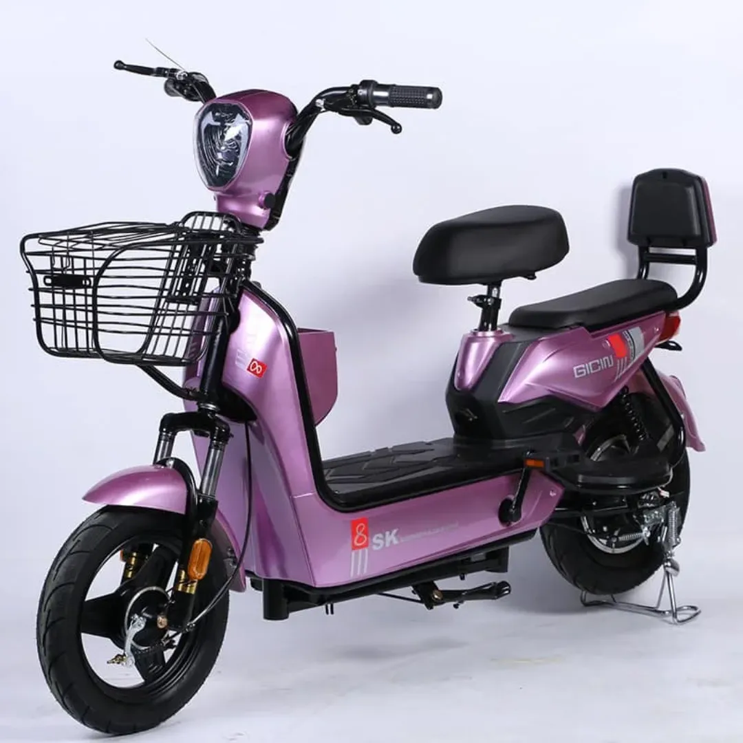 Scooter Électrique 48V 350W/500W – Cyclomoteur Urbain 14 Pouces avec Batterie au Plomb 12Ah, Double Frein à Tambour et Écran LCD