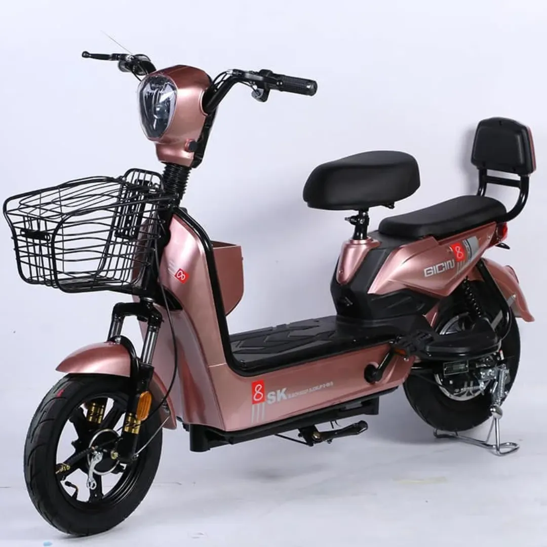 Scooter Électrique 48V 350W/500W – Cyclomoteur Urbain 14 Pouces avec Batterie au Plomb 12Ah, Double Frein à Tambour et Écran LCD