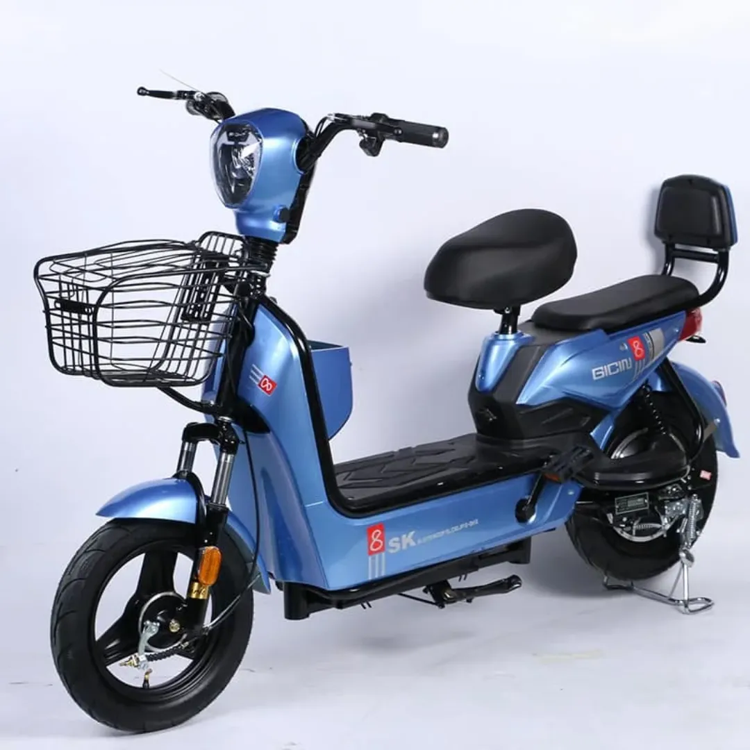 Scooter Électrique 48V 350W/500W – Cyclomoteur Urbain 14 Pouces avec Batterie au Plomb 12Ah, Double Frein à Tambour et Écran LCD