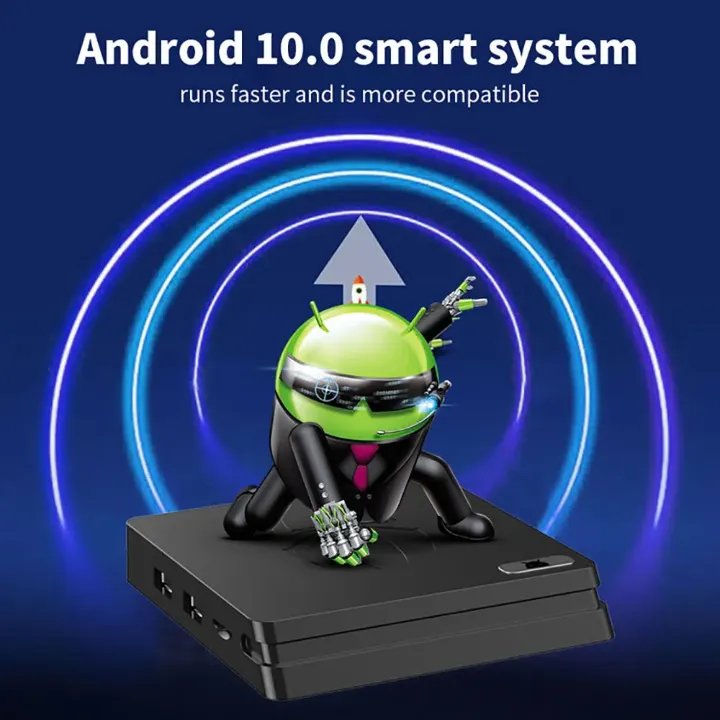 Topleo M4 Android TV Box Double Système – Console Rétro & Lecteur Multimédia avec Manettes Sans Fil