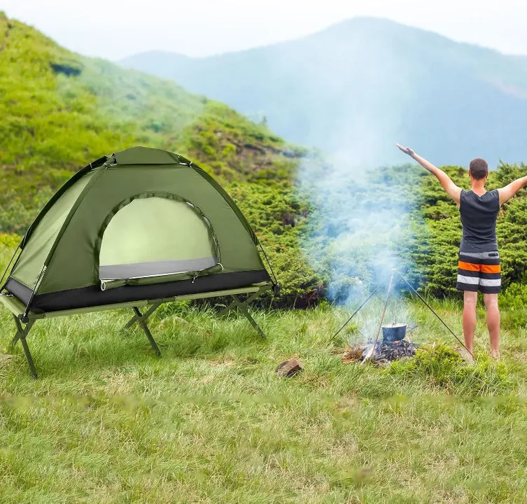 Tente Hors Sol Avec Lit De Camping