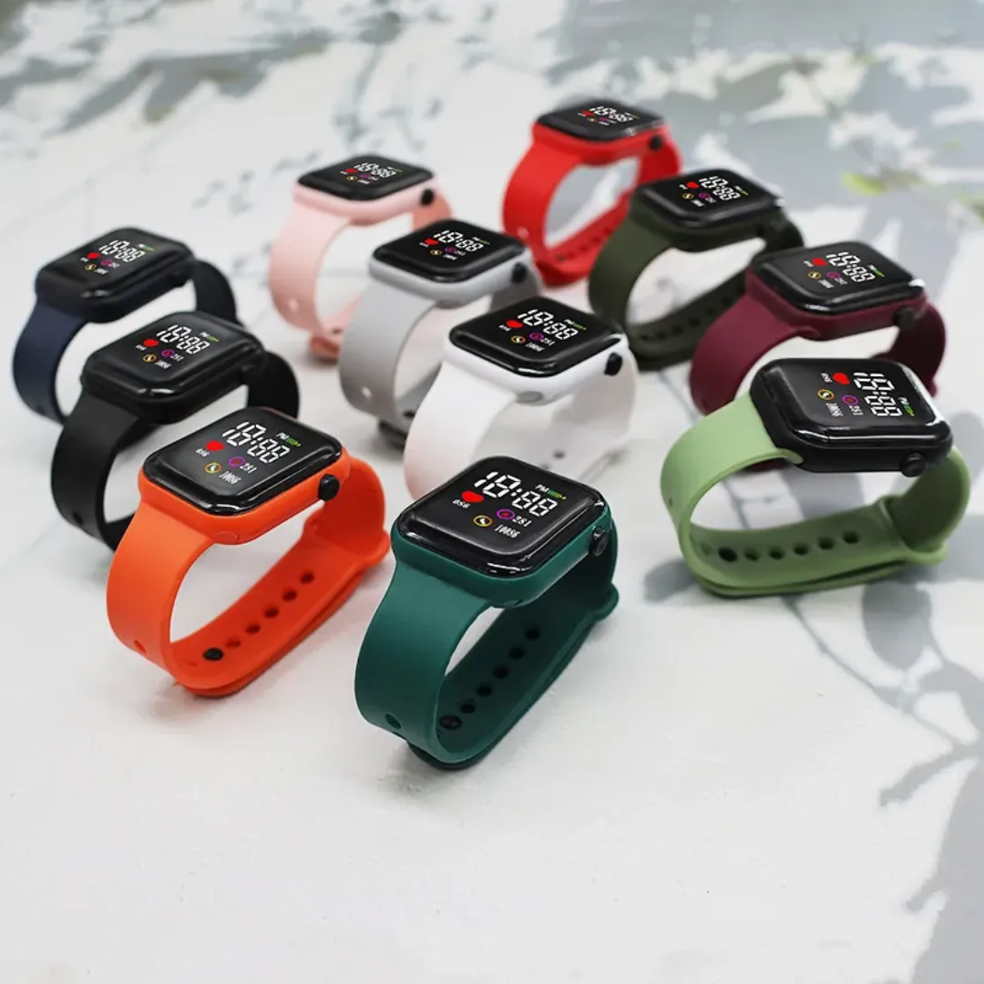 Montre de sport électronique LED pour enfants