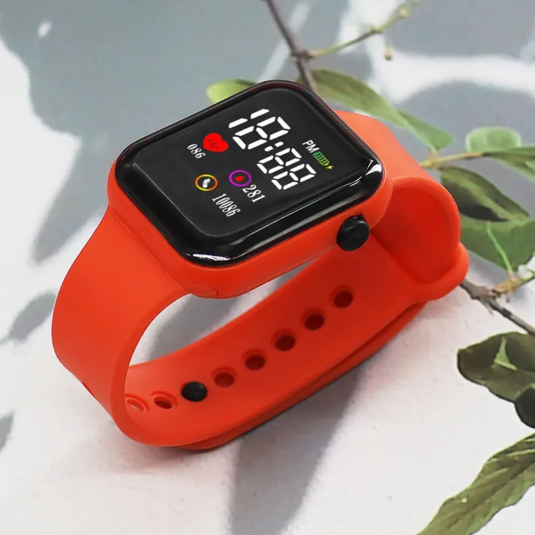 Montre de sport électronique LED pour enfants