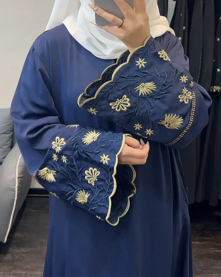 Robe Abaya Caftan Islamique Brodée pour Femmes