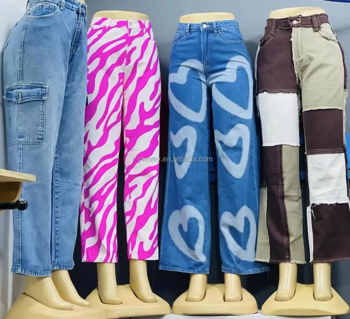 Jean grande taille pour femmes - Coupe ample et décontractée