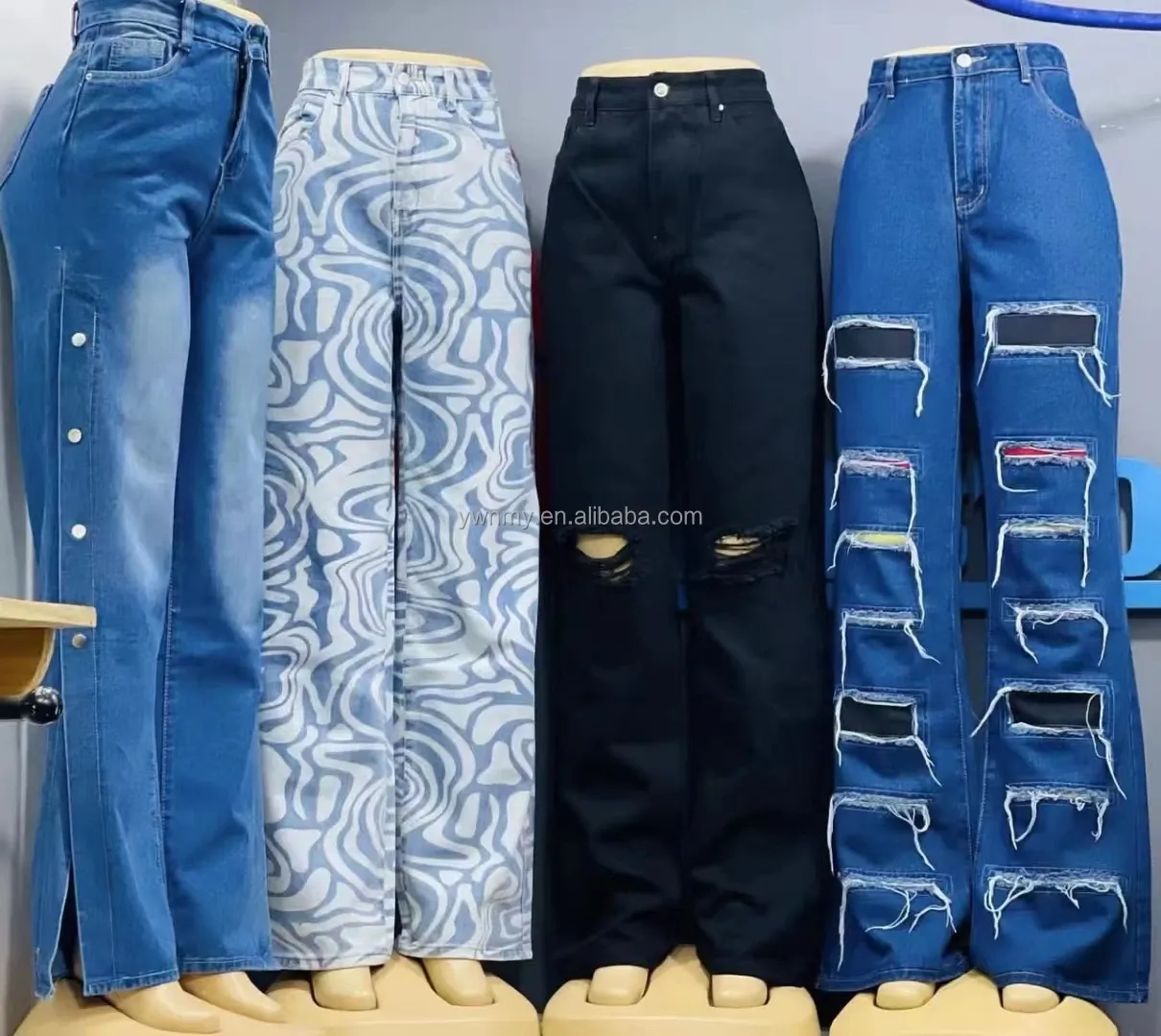 Jean grande taille pour femmes - Coupe ample et décontractée