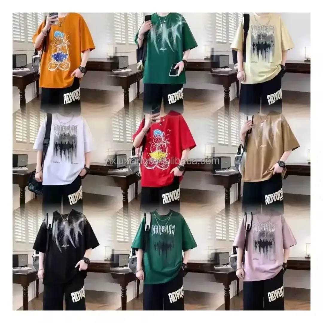 Ensemble court décontracté d'été pour hommes - Survêtement 2 pièces T-shirt et short