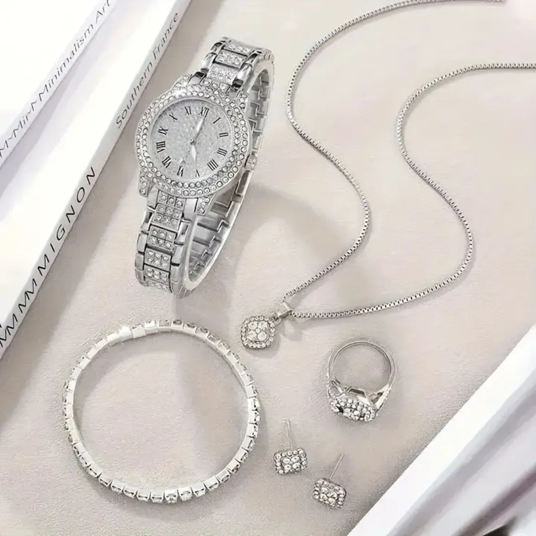 Luxe Dames Montre Diamant Quartz Bijoux De Mode Résistant À L'eau