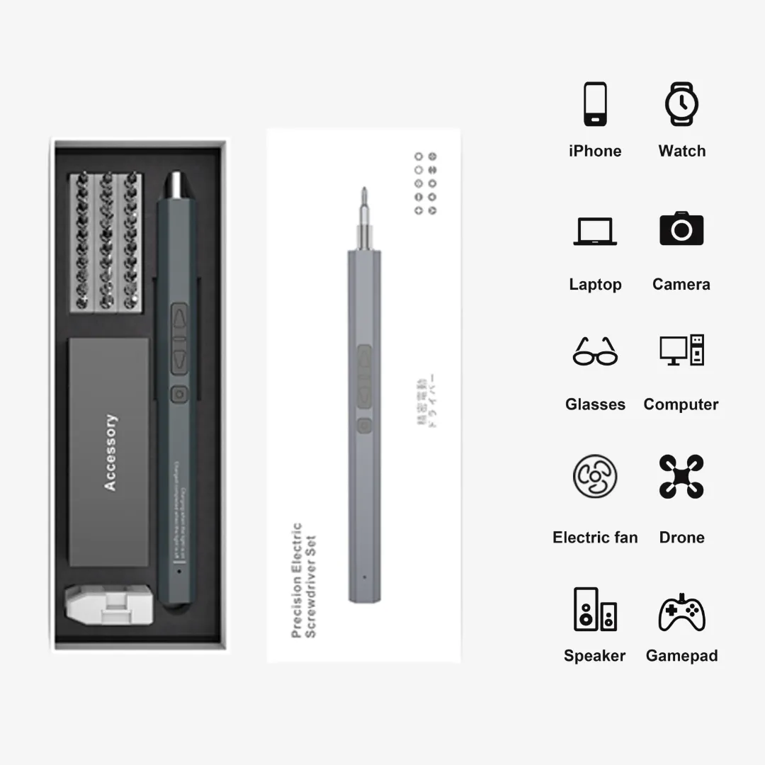 Outil de réparation pour ordinateur portable, 36 en 1 mini tournevis électrique de précision, jeu de tournevis de charge, bricolage