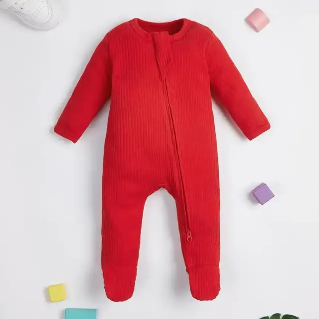 Barboteuse bébé nouveau-né manches longues avec fermeture éclair
