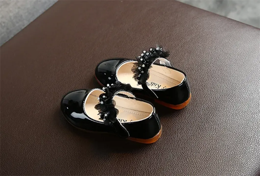 Chaussures en cuir de princesse pour filles