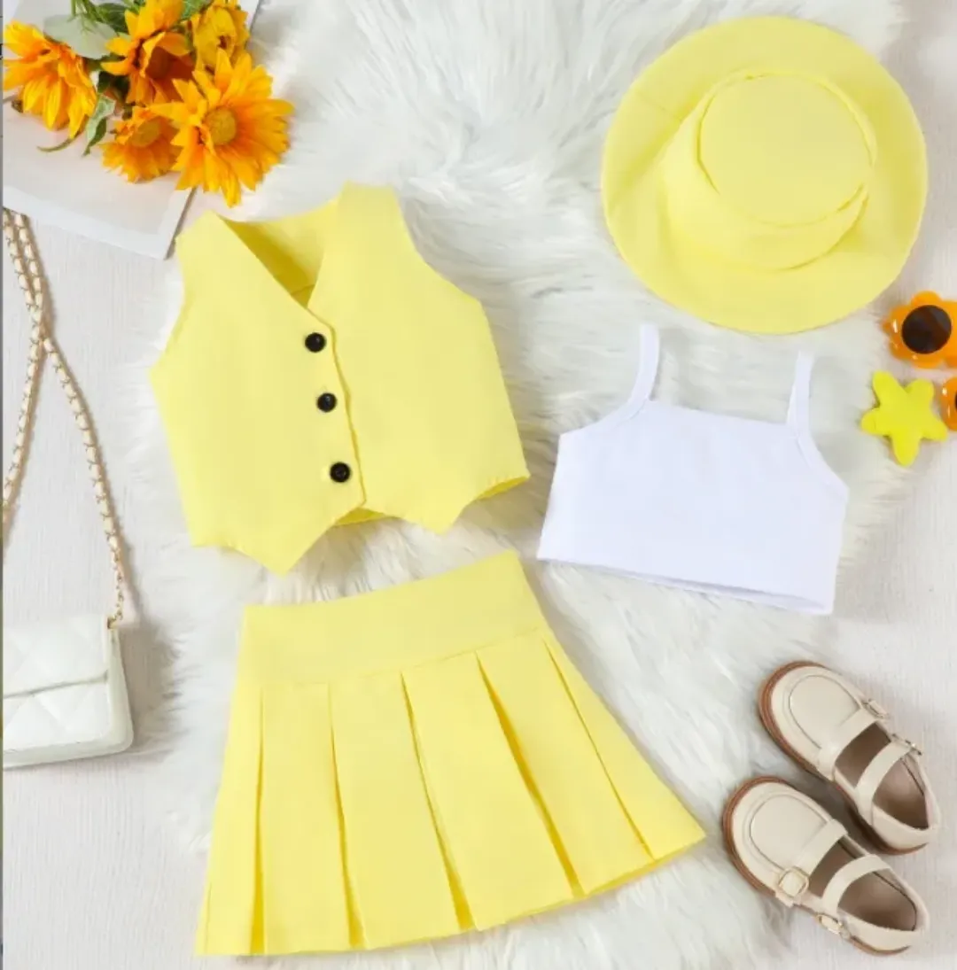 Vêtements pour enfants Ensemble 3 pièces Boutique Toddler Bébé Enfants Fille