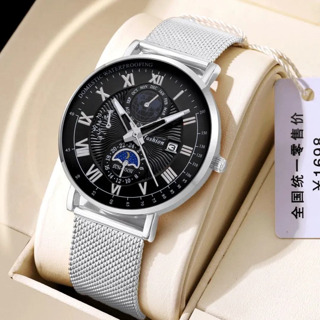 Nouvelle Mode de Montre-bracelet à Quartz pour Hommes Étanche et Lumineux