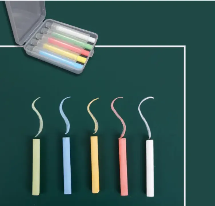 Boîte de 20 bâton de Craie blanche fine, sans poussière, 12 couleurs, nettoyage humide, haute qualité, pour l'école