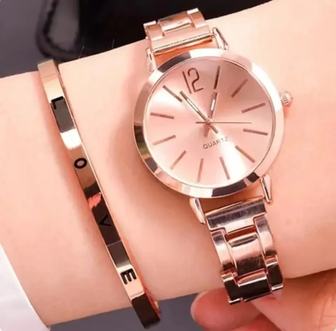 Montre Bracelet Mode Alliage Or pour Femmes