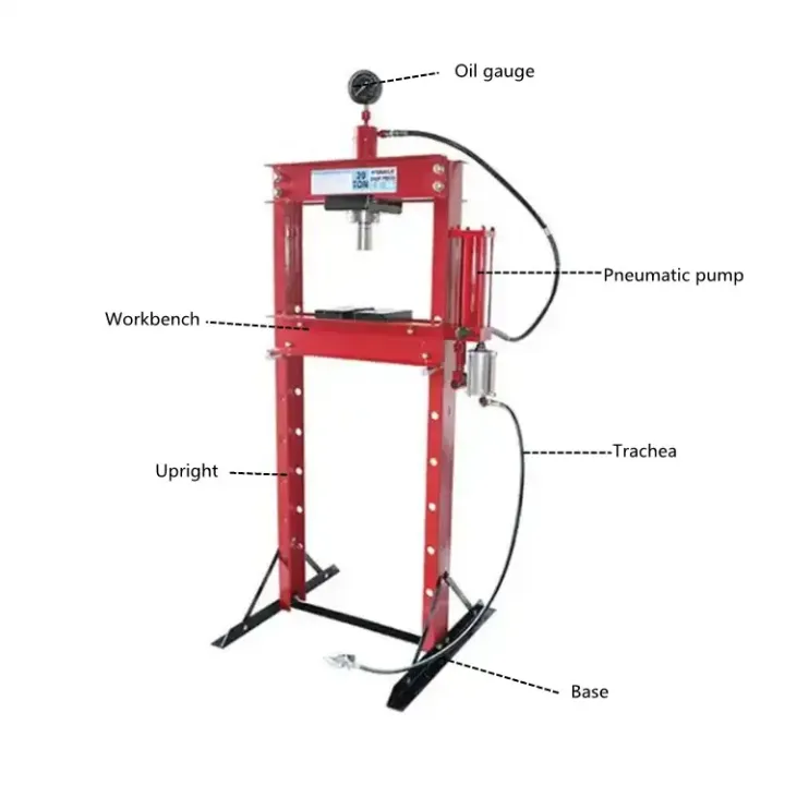 Presse hydraulique 10T (ZX0901E) – Version avec manomètre