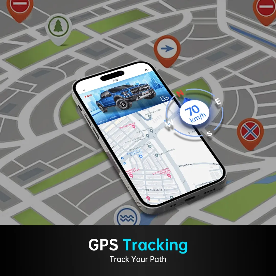 Enregistreur vidéo numérique de voiture à écran IPS Dash Cam 4K 3 canaux