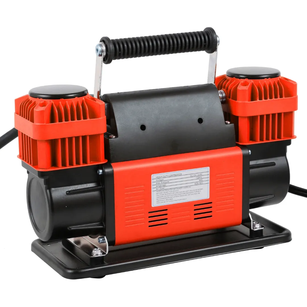 Gonfleur de pneu robuste avec accessoires de voiture, pompe à compresseur d'air en métal 12V 150PSI