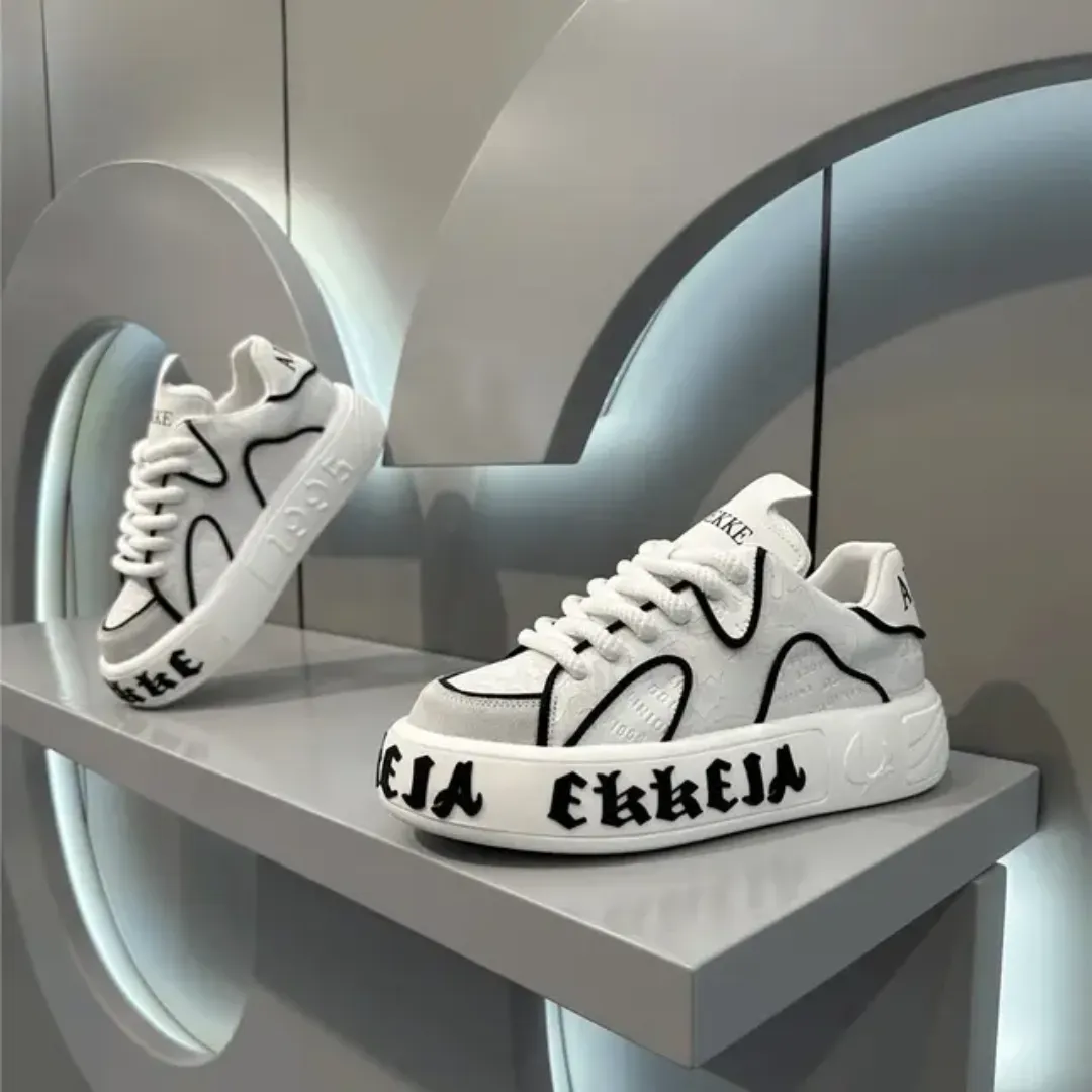 Chaussures pour hommes semelle épaisse augmentant la hauteur respirante