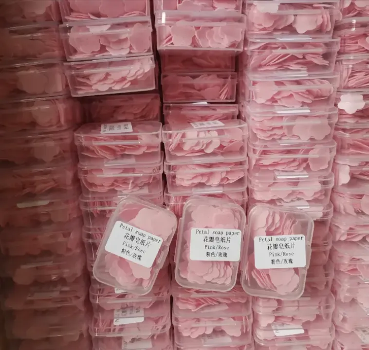 Bain parfumé Confettis Pétale Fleur Savon Lavage à la main Papier Savon