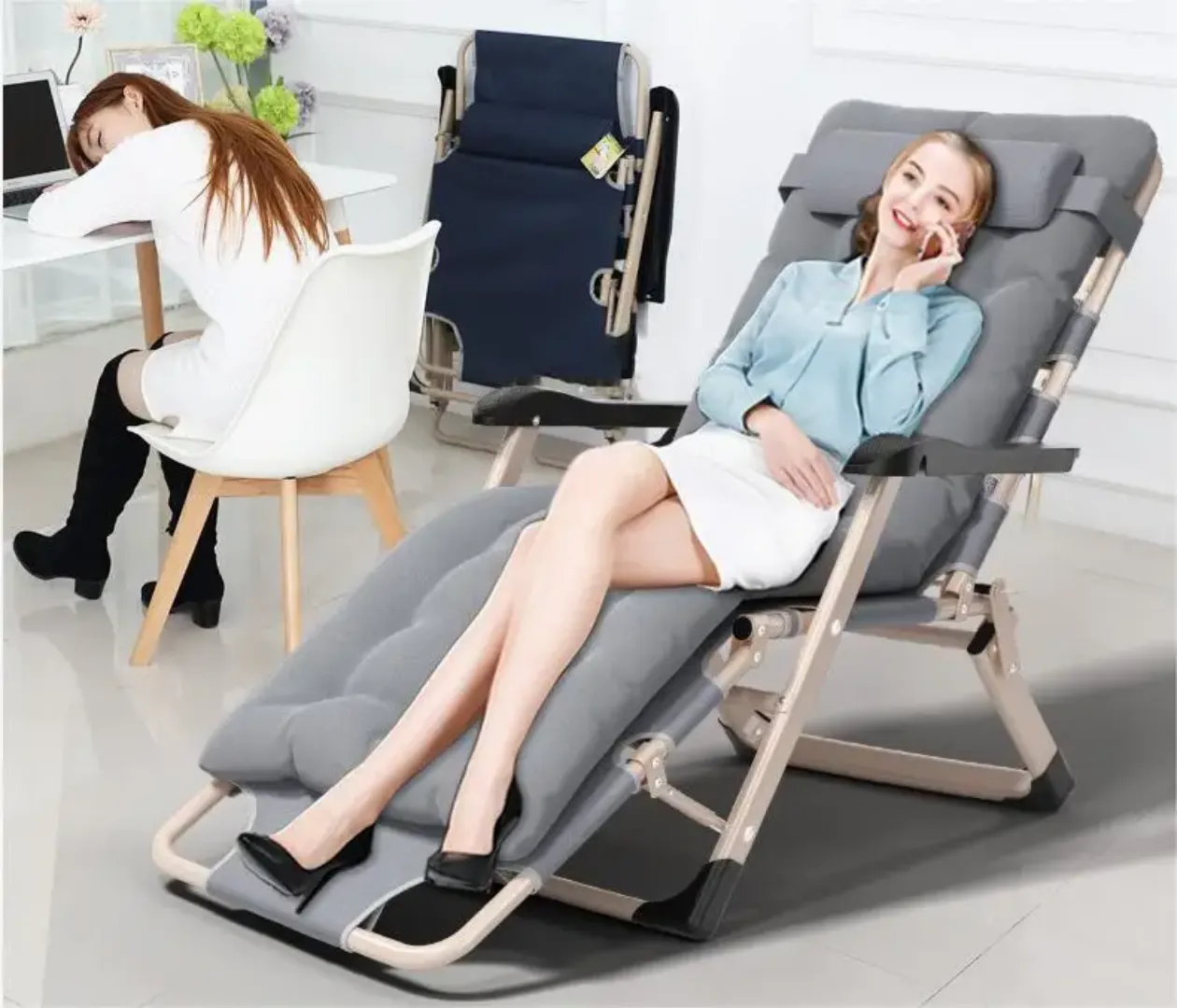 Chaise longue pliable de plage et jardin