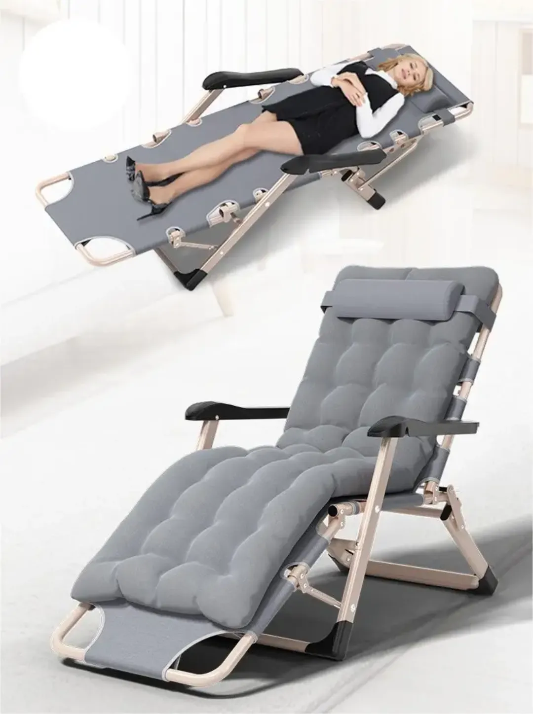 Chaise longue pliable de plage et jardin