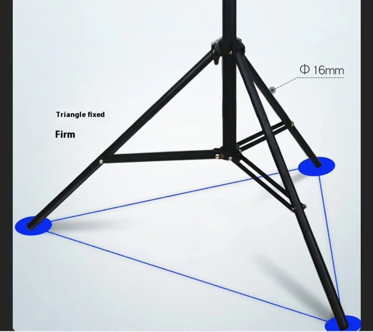 Support de lumière de remplissage 1.6m pour téléphone portable et tablette