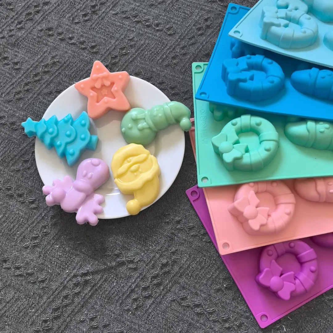 Moule en Silicone Noël - Guirlande, Bonhomme de Neige, Arbre