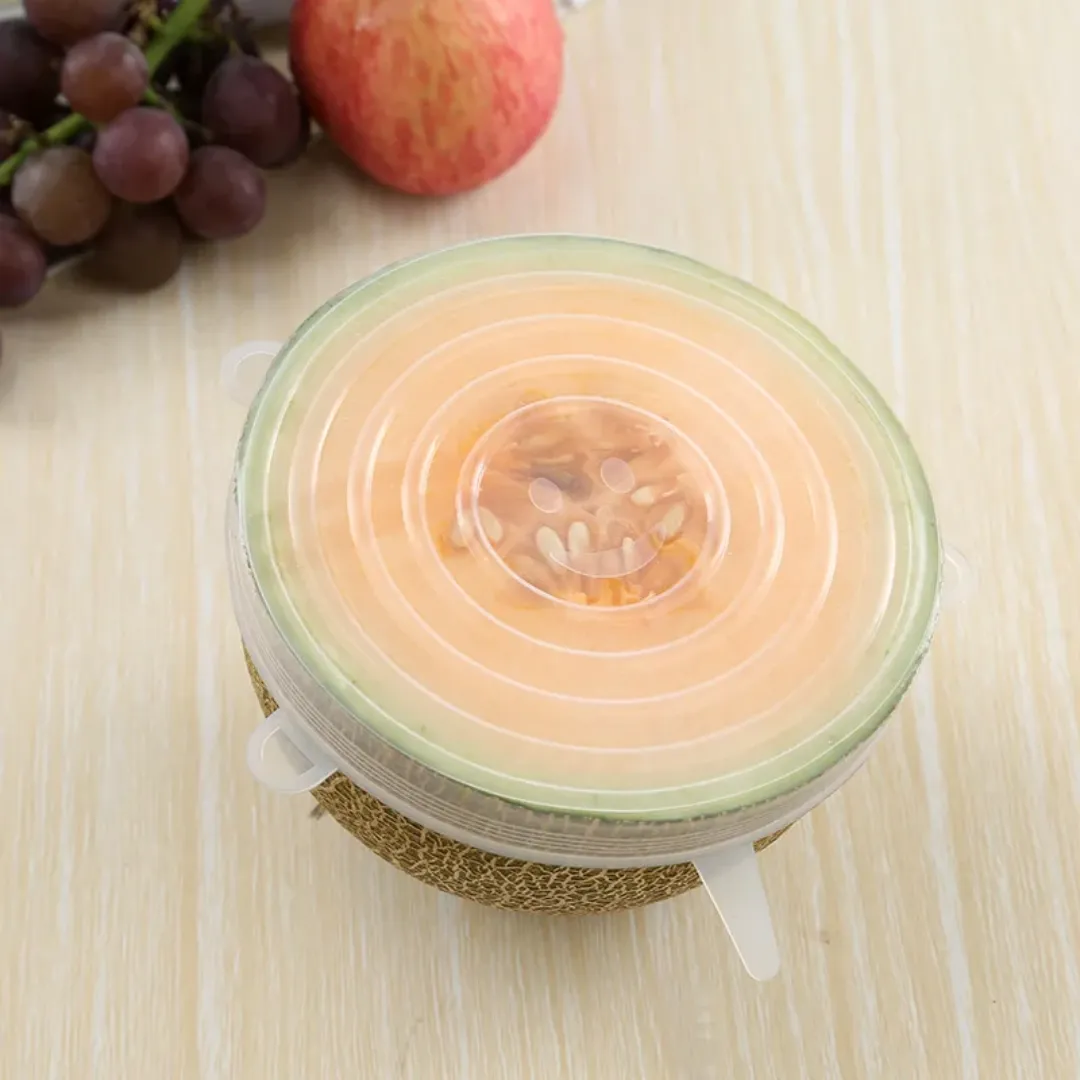 Couvercle en silicone Smiley Face pour conservation des aliments