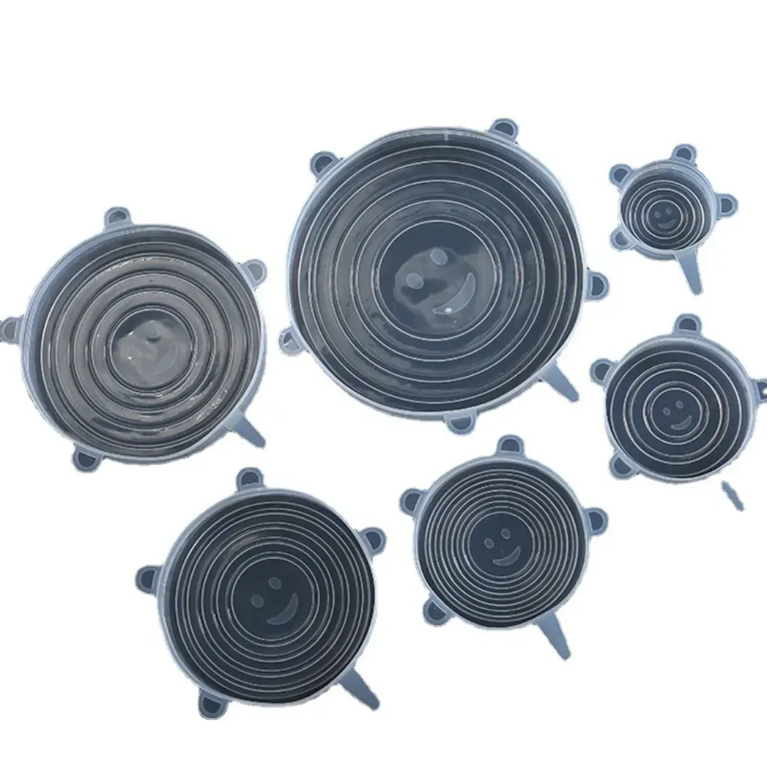 Couvercle en silicone Smiley Face pour conservation des aliments