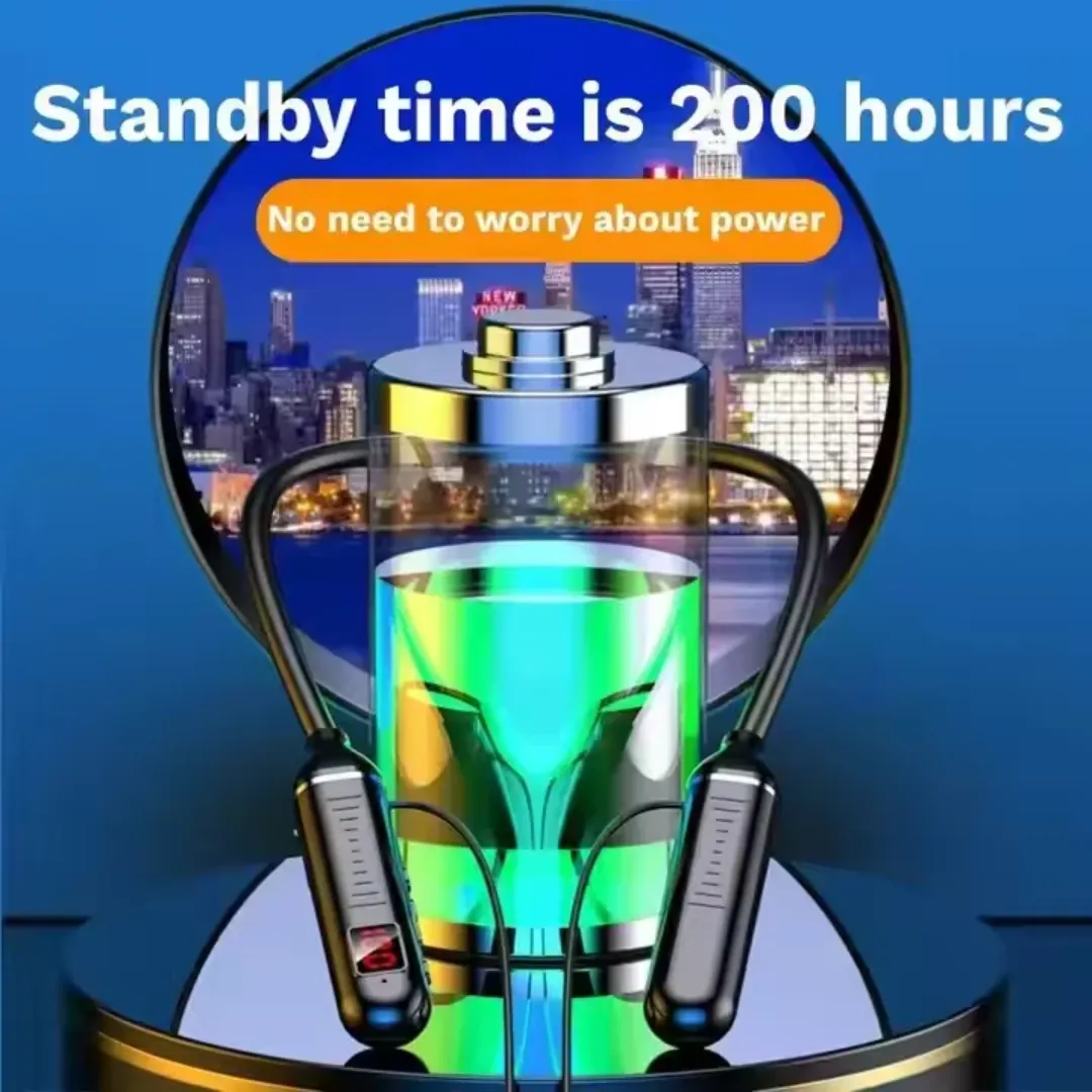 G02 Sports Neckband LED Digital Display Wireless BT Headphone Magnetic Bass Headset