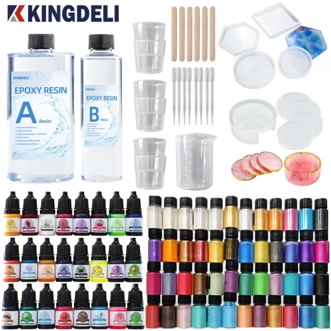 Kit de démarrage en résine époxy cristal pour bijoux DIY