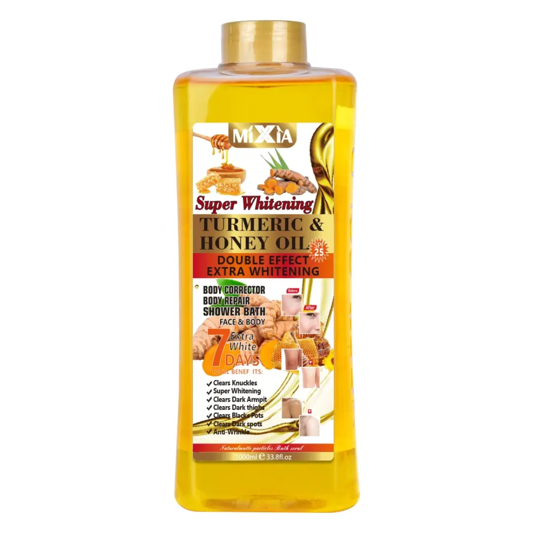 250ml Huile corporelle extra blanchissante au miel de curcuma pour éclaircir la peau