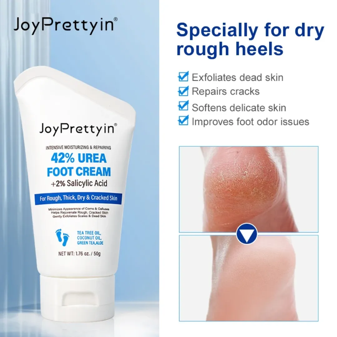 Joypretty Crème Pieds Bio Urea 42% Cracked Heels Exfoliant Anti Crack Peeling Enlèvement de la Peau Morte Soin des Pieds