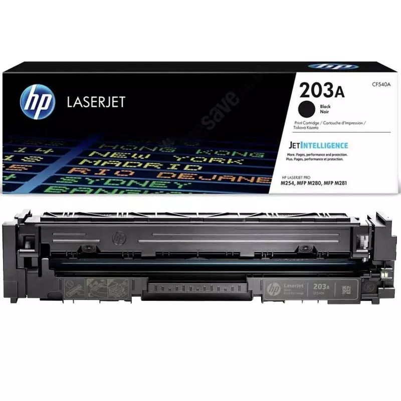Pack de 4 couleurs Cartouches de toner originales pour HP 203A avec puce compatible. 