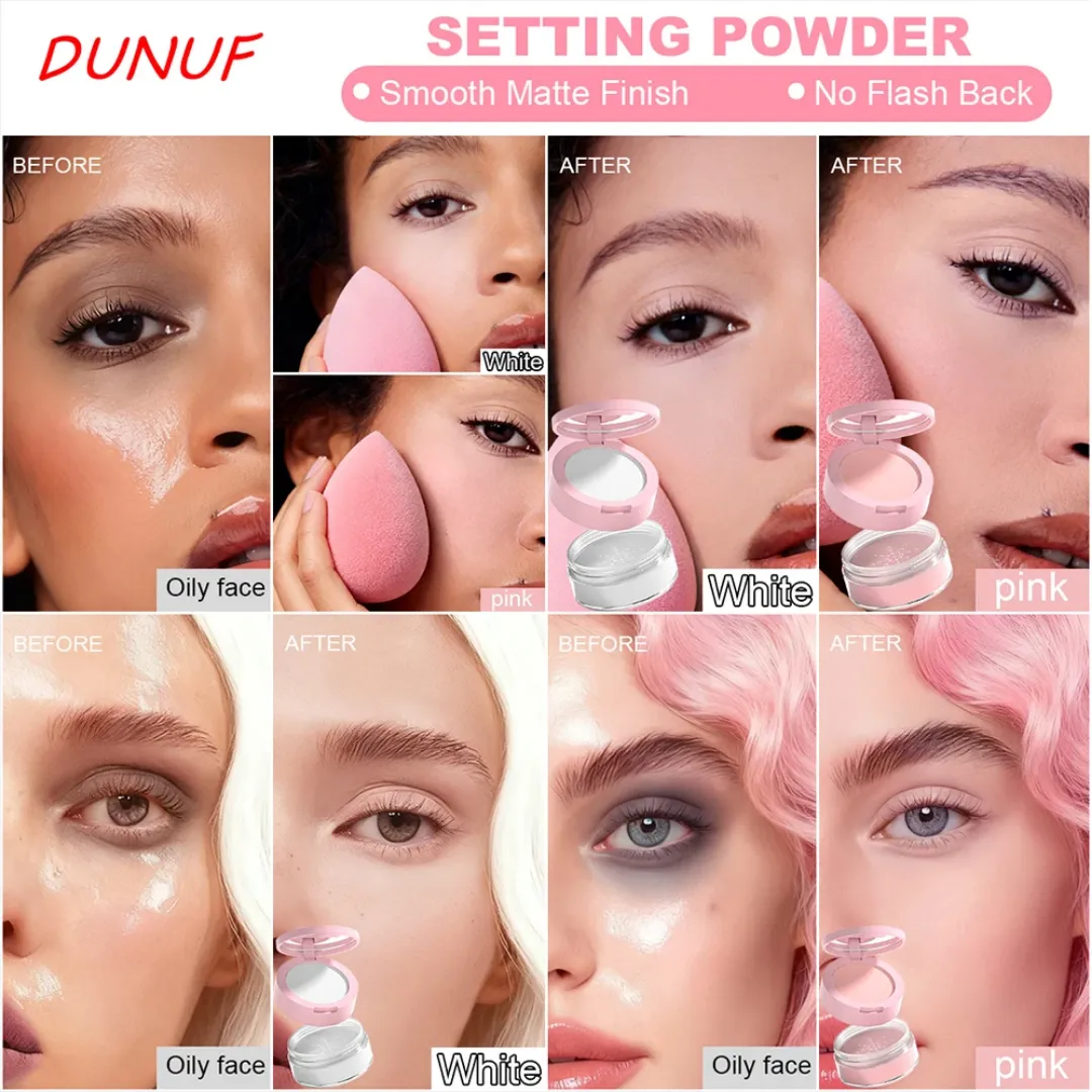 Poudre à double effet compacte + poudre libre, lissage instantané de la peau