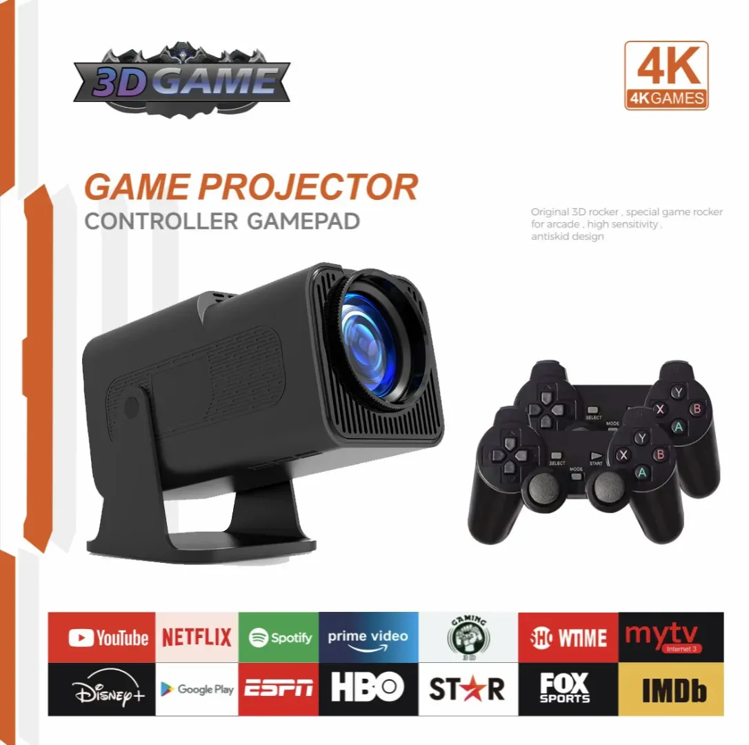 HY320pro Smart Android 11 WiFi Gamepad avec DLP Lens 3D Projecteur Portable HD 720p
